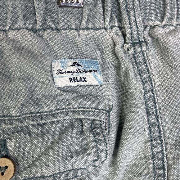 Tommy Bahama Relax Linen Blend Cargo Shorts Mens XXL Stretch Drawstring Green - Picture 5 of 8